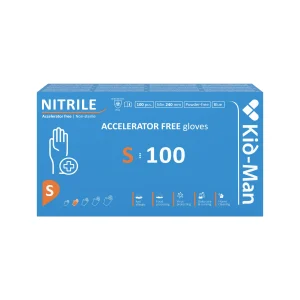 Kid-Man Accelarator-free nitrilinės pirštinės N100, dydis S
