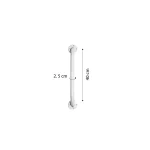 Metalinis laikiklis prie sienos dažytas, ilgis 40 cm - Nuotrauka 3