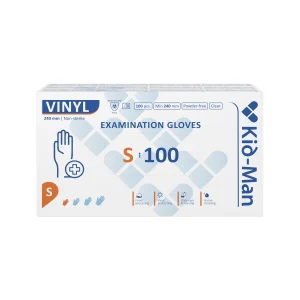 Kid-Man vinilinės pirštinės N100, dydis S