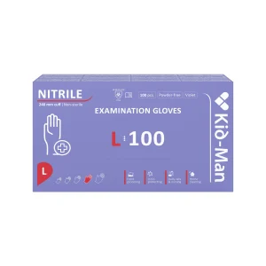 Kid-Man nitrilinės pirštinės N100, dydis L