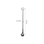 Metalinis laikiklis prie sienos chromuotas, ilgis 61 cm - Nuotrauka 3