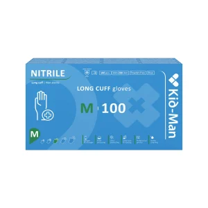 Kid-Man Long nitrilinės pirštinės N100, dydis M
