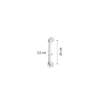 Metalinis laikiklis prie sienos dažytas, ilgis 25 cm - Nuotrauka 3