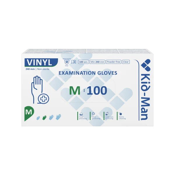 Kid-Man vinilinės pirštinės N100, dydis M