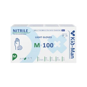 Kid-Man LIGHT nitrilinės pirštinės N100, dydis M