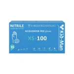 Kid-Man Accelarator-free nitrilinės pirštinės N100, dydis XS