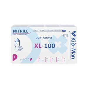Kid-Man LIGHT nitrilinės pirštinės N100, dydis XL