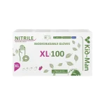 Kid-Man Biodegradable nitrilinės pirštinės N100, dydis XL - Nuotrauka 1