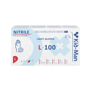 Kid-Man LIGHT nitrilinės pirštinės N100, dydis L