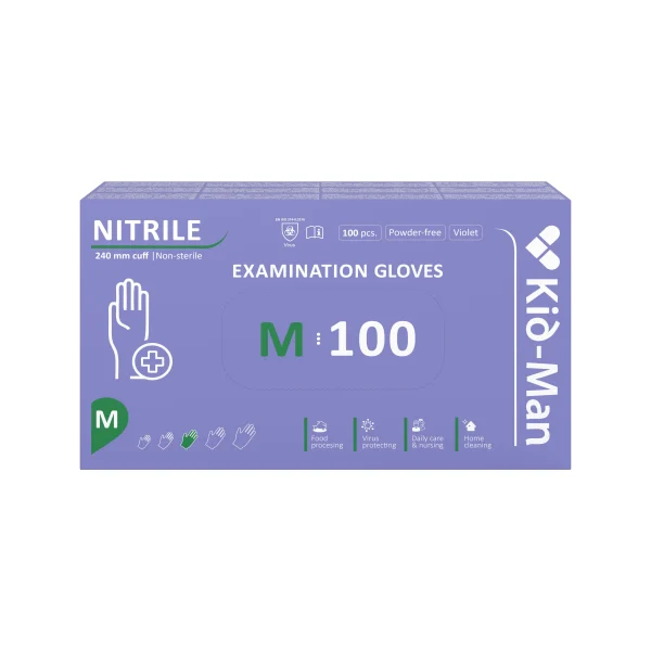 Kid-Man nitrilinės pirštinės N100, dydis M