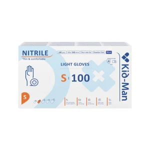 Kid-Man LIGHT nitrilinės pirštinės N100, dydis S