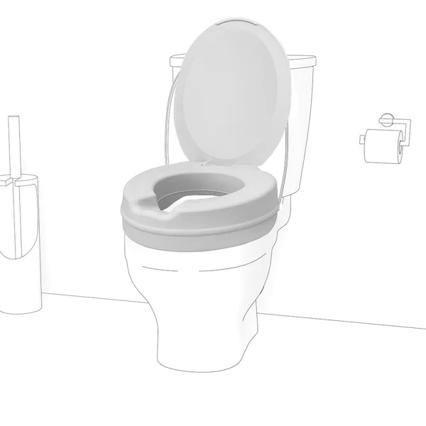 Minkštas tualeto paaukštinimas su dangčiu, aukštis 11 cm