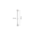 Metalinis laikiklis prie sienos dažytas, ilgis 45 cm - Nuotrauka 3
