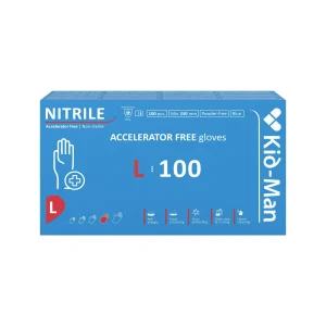 Kid-Man Accelarator-free nitrilinės pirštinės N100, dydis L