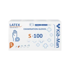 Kid-Man lateksinės pirštinės N100, dydis S
