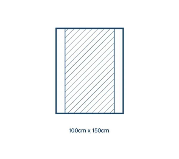 ALPHAtex instrumentų stalo uždangalas, sterilus, 100 cm x 150 cm
