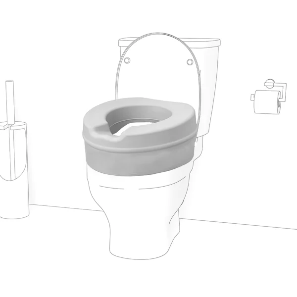 Minkštas tualeto paaukštinimas, aukštis 14 cm