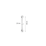 Metalinis laikiklis prie sienos dažytas, ilgis 30 cm - Nuotrauka 3