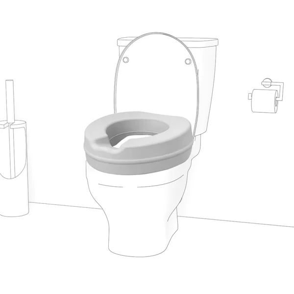 Minkštas tualeto paaukštinimas, aukštis 11 cm